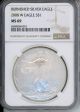 2008 W $1 American Silver Eagle Burnished NGC MS69