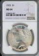 1923 $1 NGC MS64
