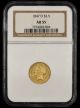 1847 O $2.5 Gold NGC AU55