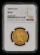 1849 O $10 GOLD NGC XF45