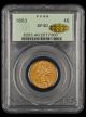 1853 $5 Gold PCGS XF40 Gold CAC OGH