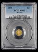 1854 California Gold 50C BG-305 PCGS MS62