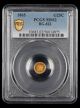 1865 California Gold 25 Cent PCGS MS62 BG-822