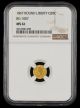 1867 California Gold 50 Cent Round Liberty BG-1007 NGC MS61