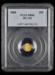 1868 California Gold 25 Cent BG 710 PCGS MS66