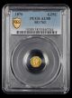 1870 California Gold 25 Cent PCGS AU58 BG 762