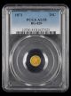 1871 California Gold 25 Cent PCGS AU55 BG 839