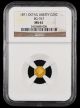 1871 California Gold 25 Cent NGC MS61 BG-767