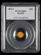 1872/1 California Gold 25C BG-870 PCGS MS63