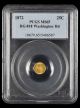 1872 California Gold 25C BG-818 Washington Head PCGS MS65 