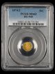 1874/3 California Gold 50 Cent BG-945 PCGS MS63