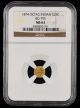 1874 California Gold 25 Cent NGC MS63 BG-795