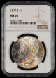 1879 S $1 NGC MS66 Attractively Toned