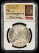 1882 O/S $1 VAM 4 Recessed S NGC MS61 Top 100 Bill Fivaz Signature Label