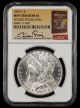 1883 O $1 NGC MS63 Mint Error Reverse Struck Thru Bill Fivaz Signature Label