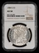 1884 S $1 NGC AU58
