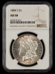 1884 S $1 NGC AU58