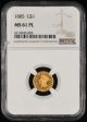1885 $1 Gold NGC MS61PL