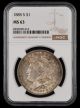 1885 S $1 NGC MS63