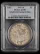 1887 $1 VAM 1B Partial E Reverse PCGS AU50 Hot 50