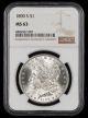 1890 S $1 NGC MS63