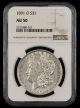 1891 O $1 NGC AU50