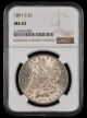 1891 S $1 NGC MS62