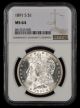 1891 S $1 NGC MS64