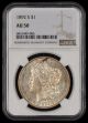 1892 S $1 NGC AU50