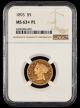 1893 $5 Gold NGC MS63+PL