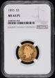 1893 $5 Gold NGC MS64PL