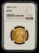 1893 O $10 Gold NGC AU55