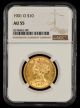 1901 O $10 Gold NGC AU55