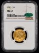 1903 $5 Gold NGC MS62 CAC
