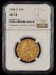 1906 O $10 Gold NGC AU53