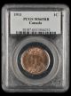 1911 Canada 1 Cent PCGS MS65RB