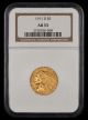 1911 D $5 Gold NGC AU53