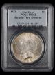 1922 $1 PCGS MS62 Mint Error Struck Thru Obverse