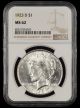 1923 D $1 NGC MS62