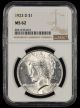 1923 D $1 NGC MS62