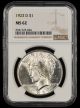 1923 D $1 NGC MS62
