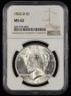 1923 D $1 NGC MS62