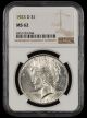 1923 D $1 NGC MS62