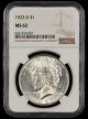 1923 D $1 NGC MS62