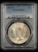 1923 D $1 PCGS MS62