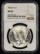 1923 D $1 NGC MS62