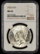 1923 D $1 NGC MS62