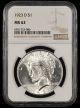 1923 D $1 NGC MS62