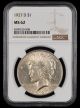 1927 D $1 NGC MS62