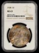 1928 $1 NGC MS63 Attractively Toned